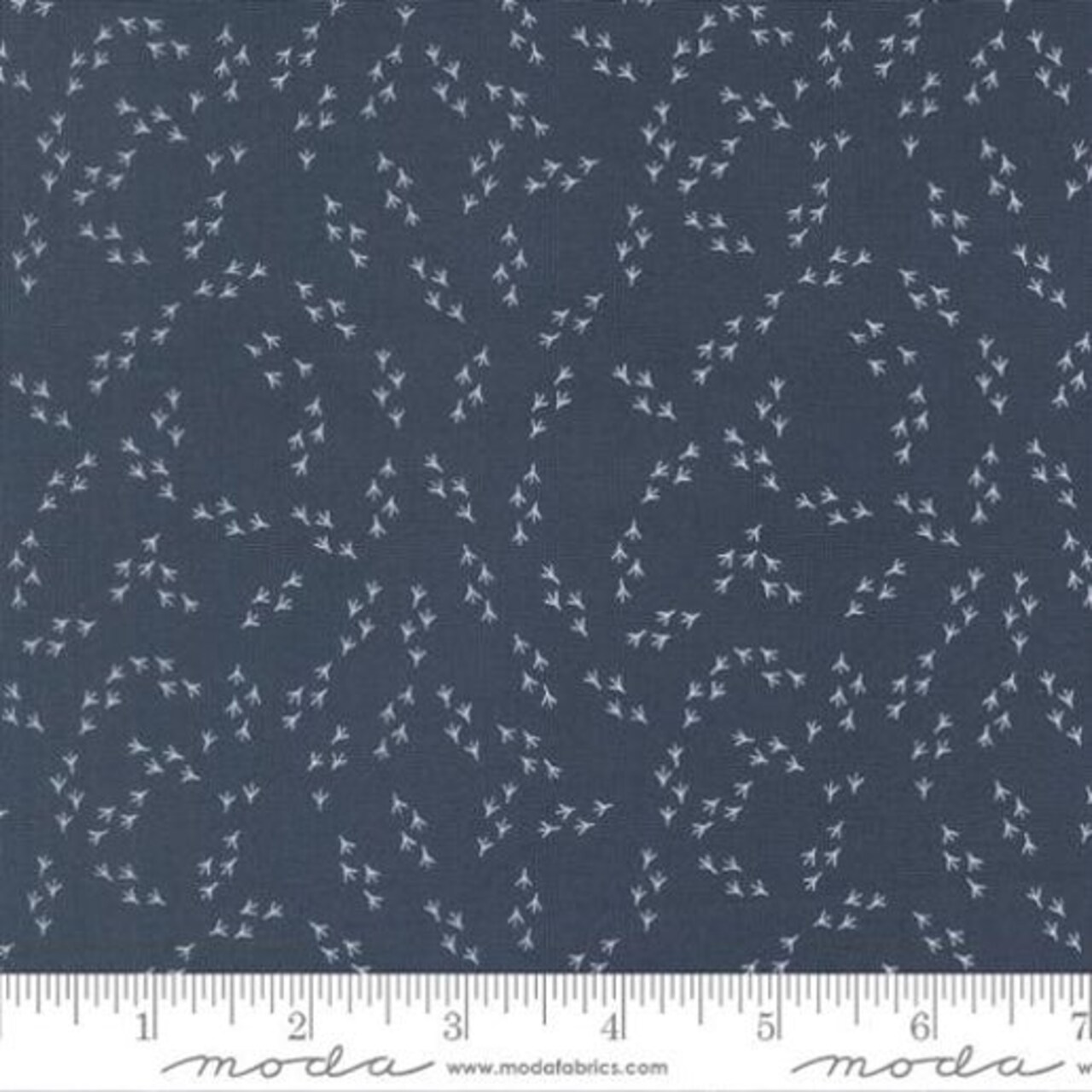 The Henhouse Chicken Feet Blenders Denim Cotton Fabric by the Yard